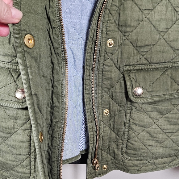 J. Crew Quilted Downtown Field Jacket M 💯 Cotton - Picture 6 of 12